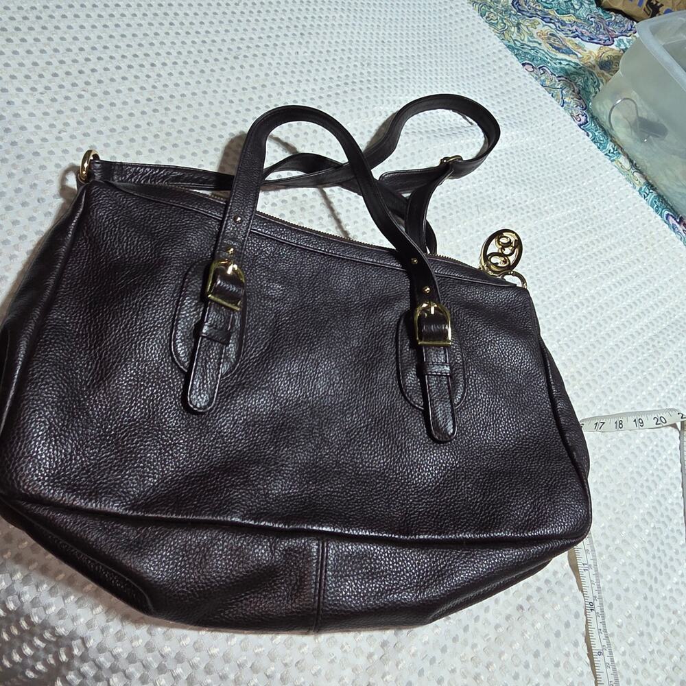 ONNA EHRLICH DERIN LEATHER SHOULDER BAG WITH CROSSBODY STRAP